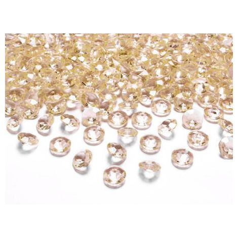 Diament PartyDeco 12mm, Złoty, 1szt